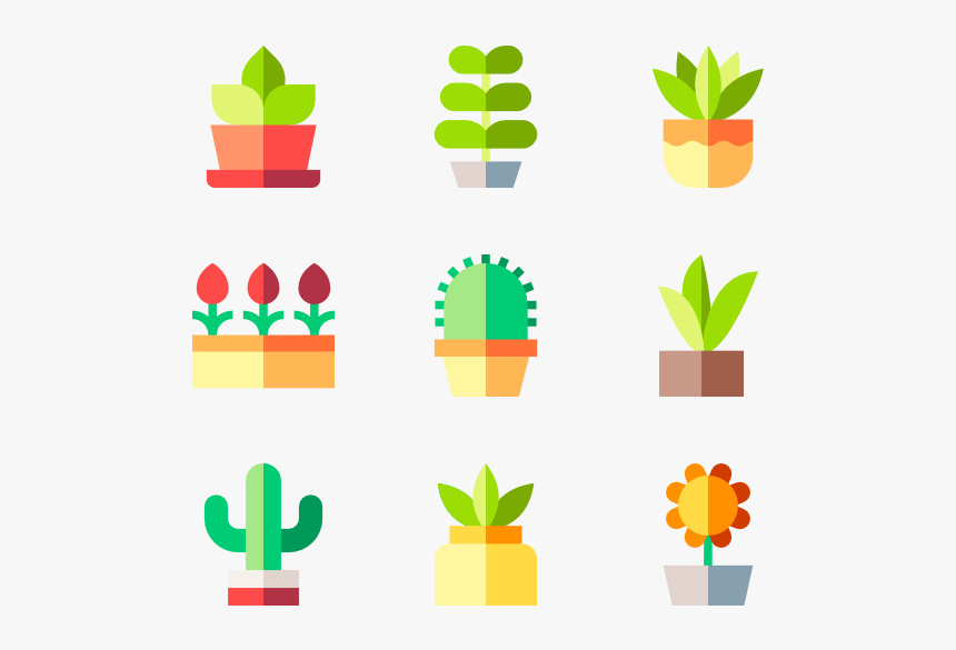 House Plants - Cactus Icons, HD Png Download