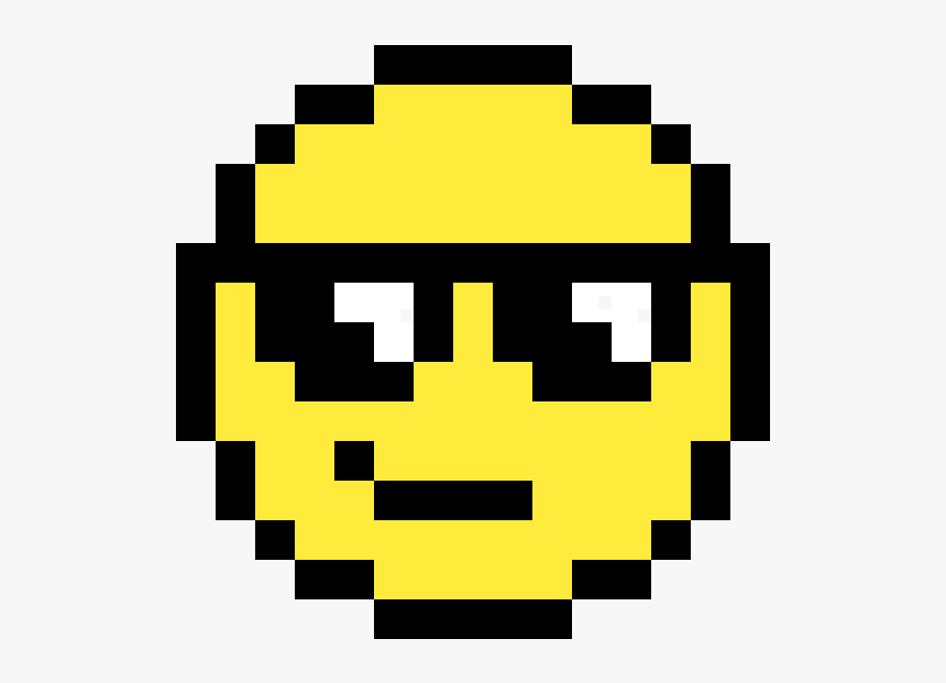 Sunglasses Emoji Pixel Art, HD Png Download