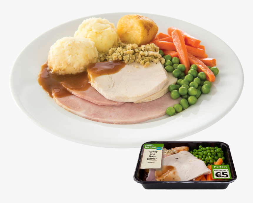 Image Of Turkey Dinner Png - Roast Turkey And Ham, Transparent Png
