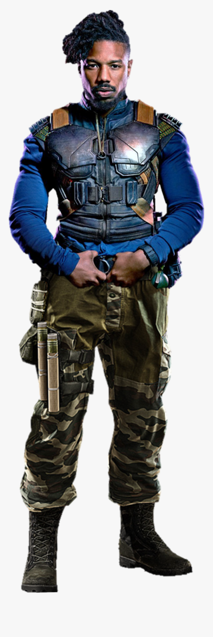 Erik Killmonger Black Panther Movie Png - Michael B Jordan Black Panther Costume, Transparent Png