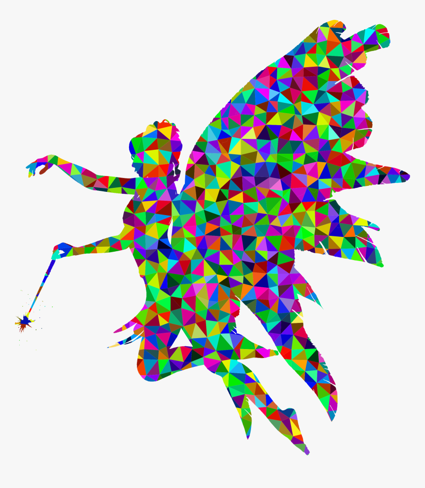 Prismatic Low Poly Angel Clip Arts, HD Png Download