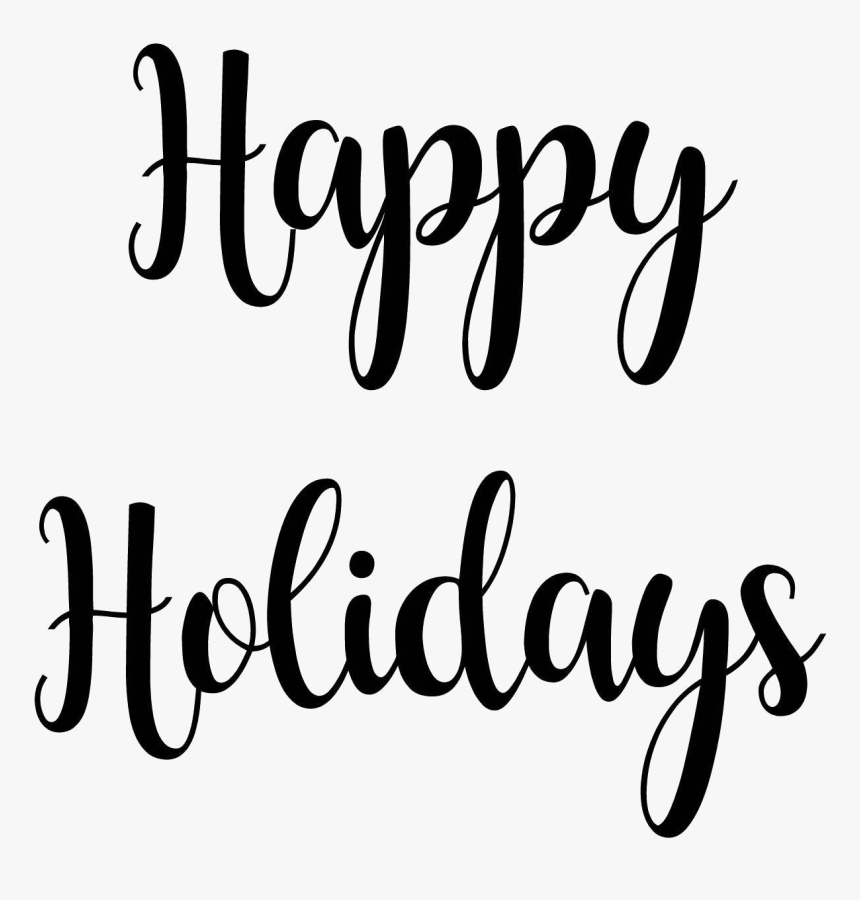 Christmas Happy Holidays Png Hd Image - Happy Holidays Svg, Transparent