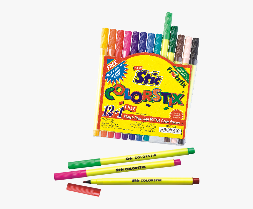 Transparent Pens Png - Coloured Sketch Pens Png, Png Download