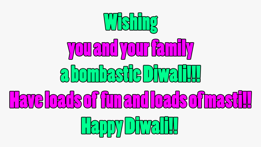 Happy Diwali Png Text Quotes - Colorfulness, Transparent Png