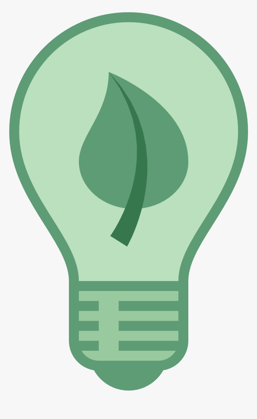 Leaf In A Lightbulb, Hd Png Download , Png Download - Green Icon, Transparent Png