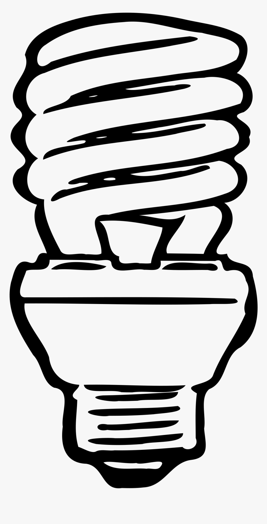 Compact Fluorescent Bulb Led Light Bulb Drawing, HD Png Download