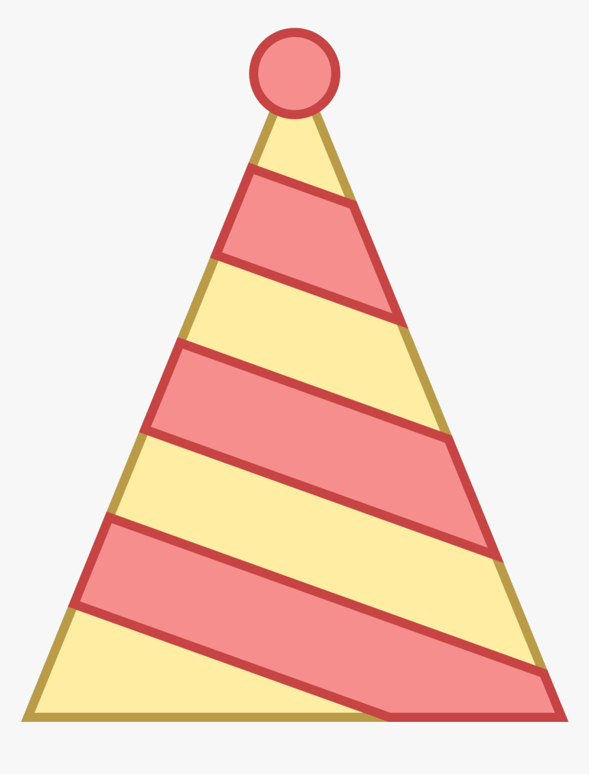 Sombrero De Fiesta Icon - Triangle Party Hat Clipart, HD Png Download