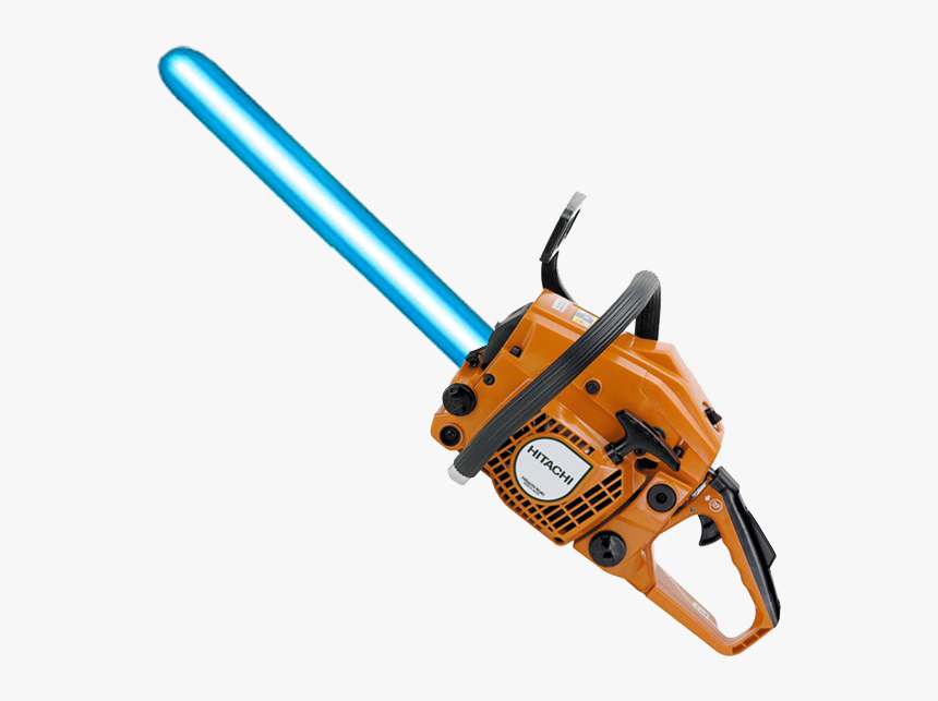 No Caption Provided - Lightsaber Chainsaw, HD Png Download
