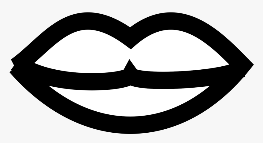 Line Art,area,monochrome Photography - Mouth Clipart Png Black And White, Transparent Png