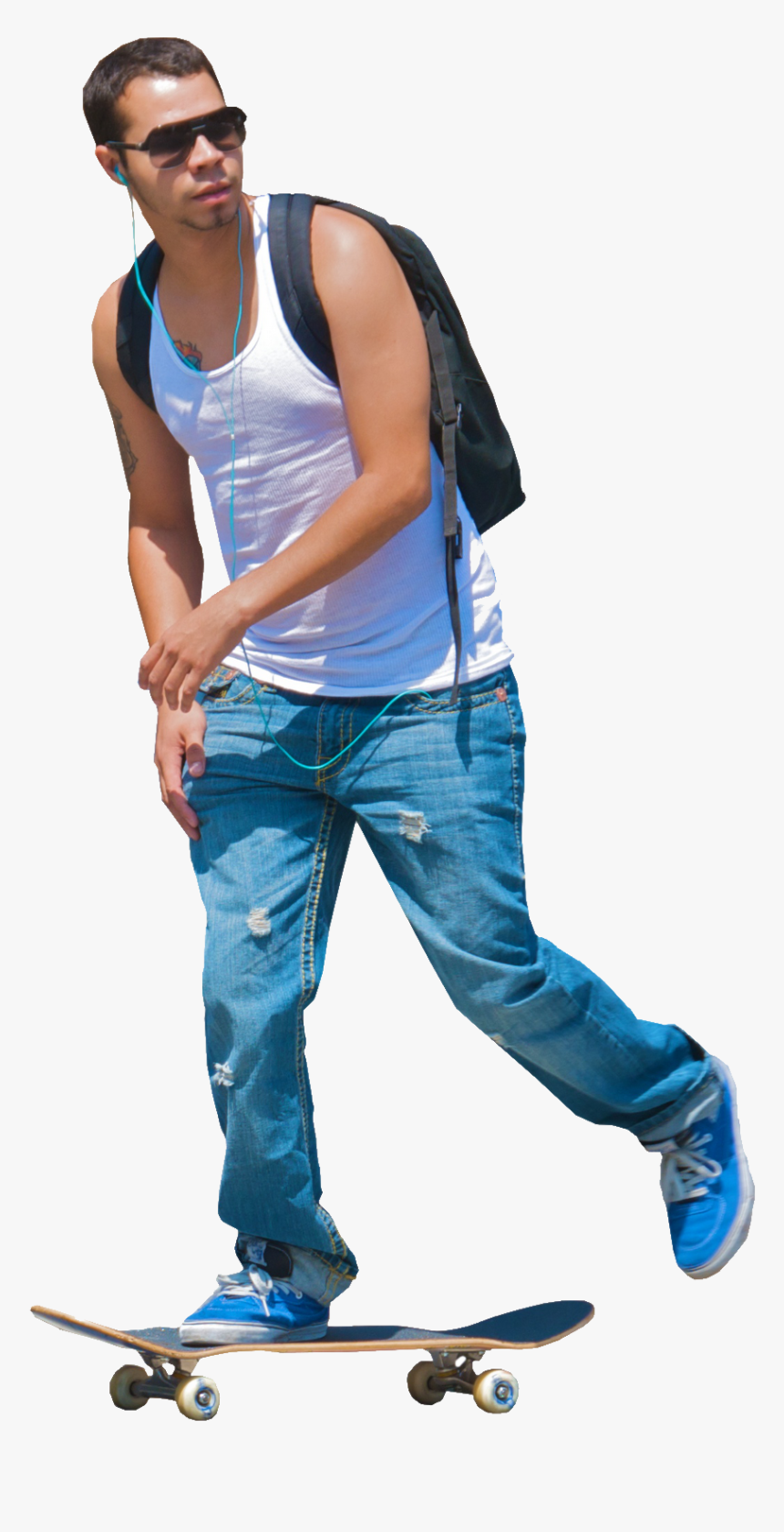 Group People Walking Png - Skateboard Silhouettes, Transparent Png