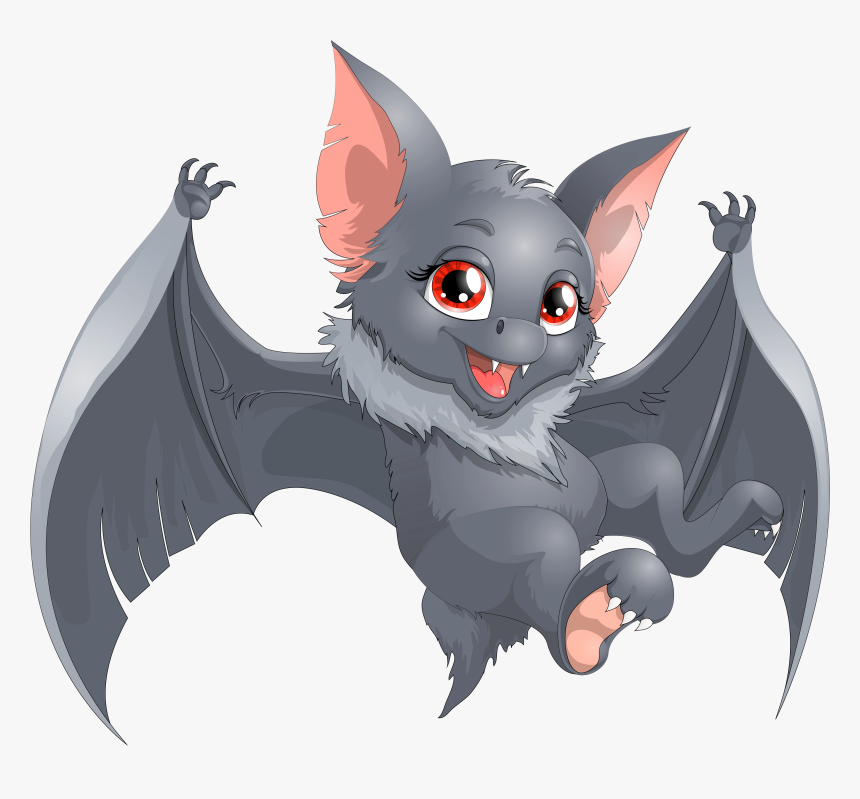 Transparent Halloween Bat Cartoon Png Clipart - Bat Cartoon Png, Png Download