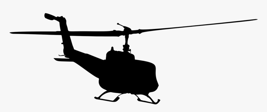 Uh 1 Huey Silhouette, HD Png Download