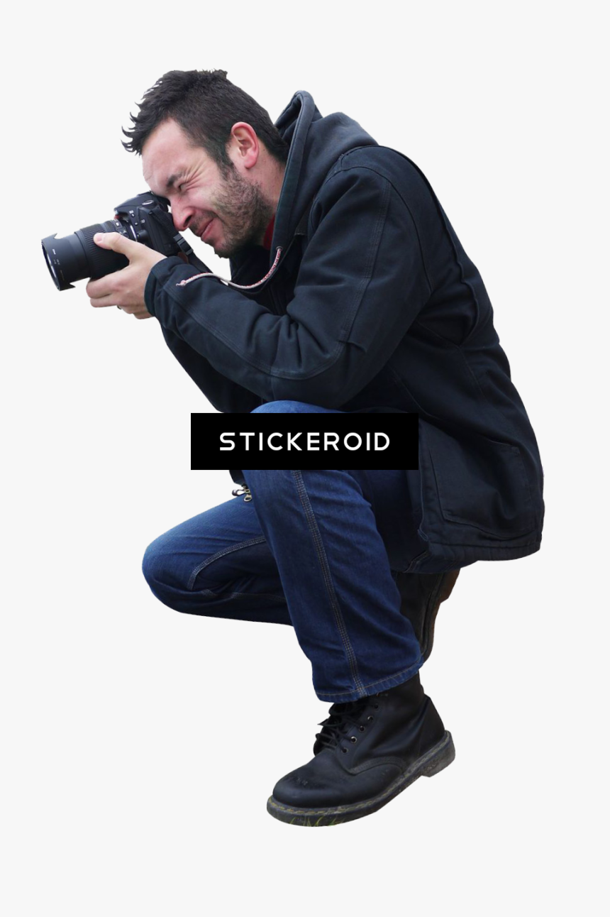 Sitting , Png Download - Photographer Man Png, Transparent Png