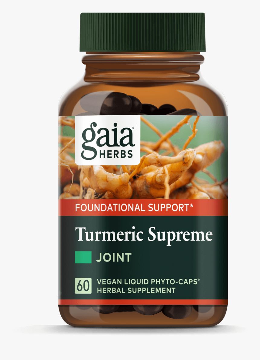 Gaia Herbs Turmeric Supreme Extra Strength 60, HD Png Download