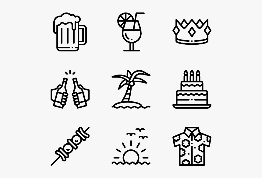 Summer Party - Railway Icons, HD Png Download