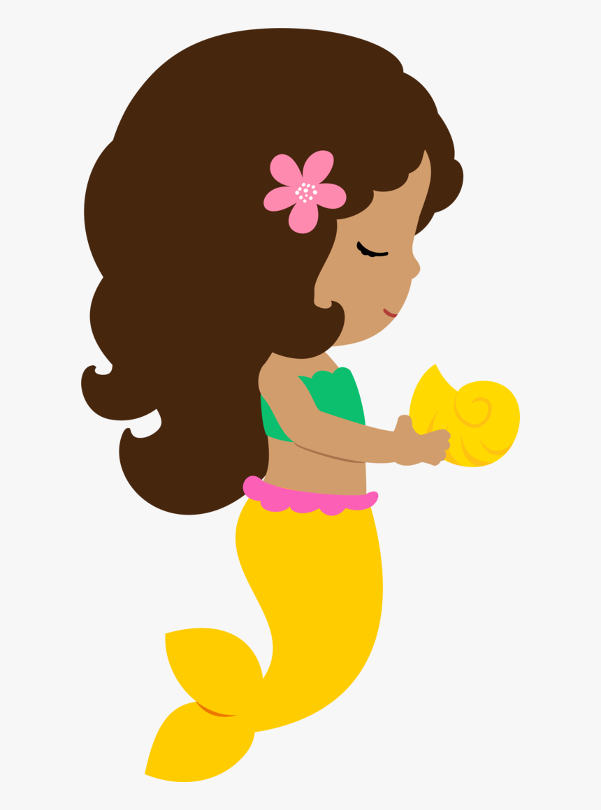 Cute Mermaid Clipart, HD Png Download