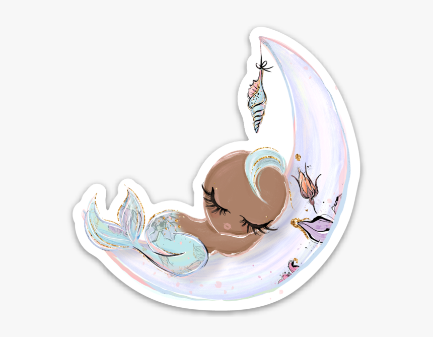 Baby Mermaid Stickers Png, Transparent Png