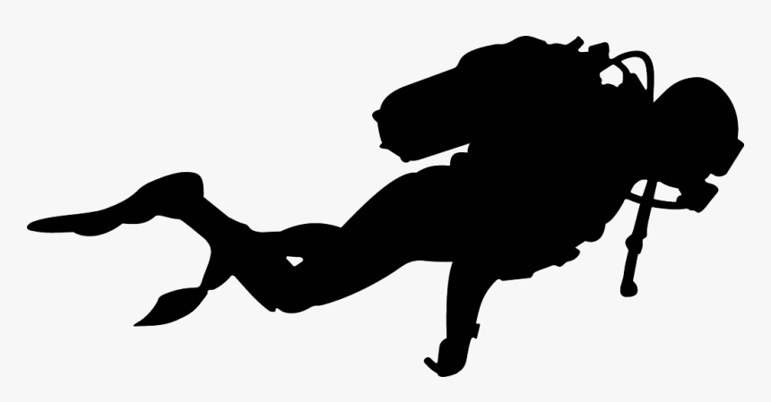 Diver Silhouette Png Transparent Image - Scuba Diver Silhouette Png, Png Download
