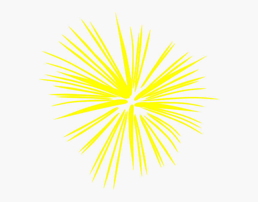 Yellow Clipart Firework - Fireworks Clip Art, HD Png Download