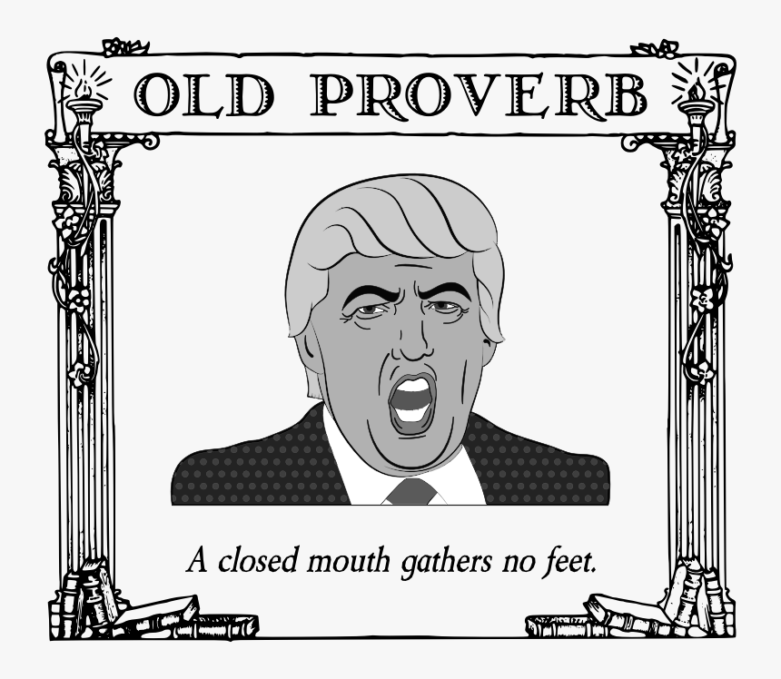 Old Proverb - Cartoon Of Donald Trump, HD Png Download