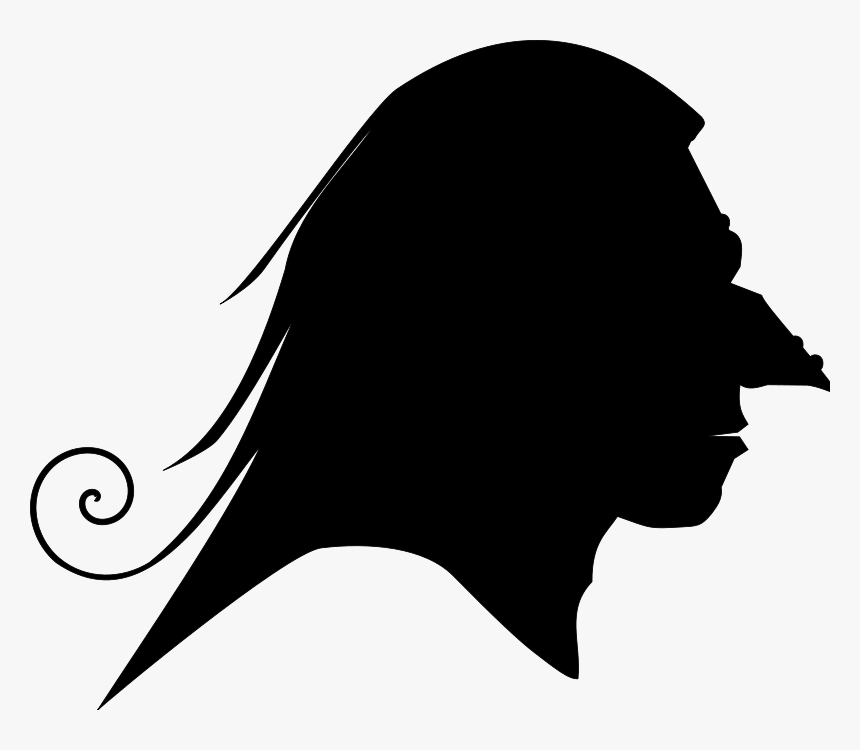 Silhouette Witchcraft Clip Art - Witch Face Silhouette Png, Transparent Png