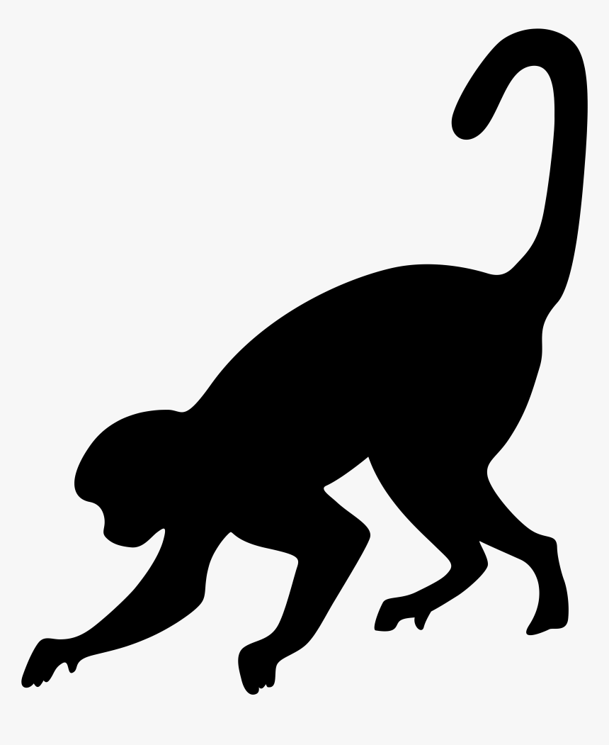 Monkey Silhouette Png, Transparent Png