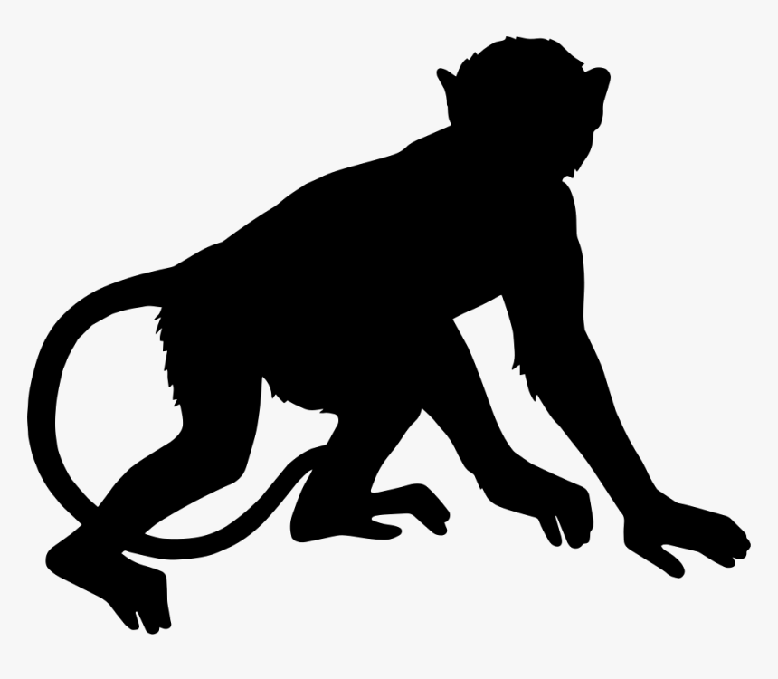 Monkey - Mono Silueta Png, Transparent Png