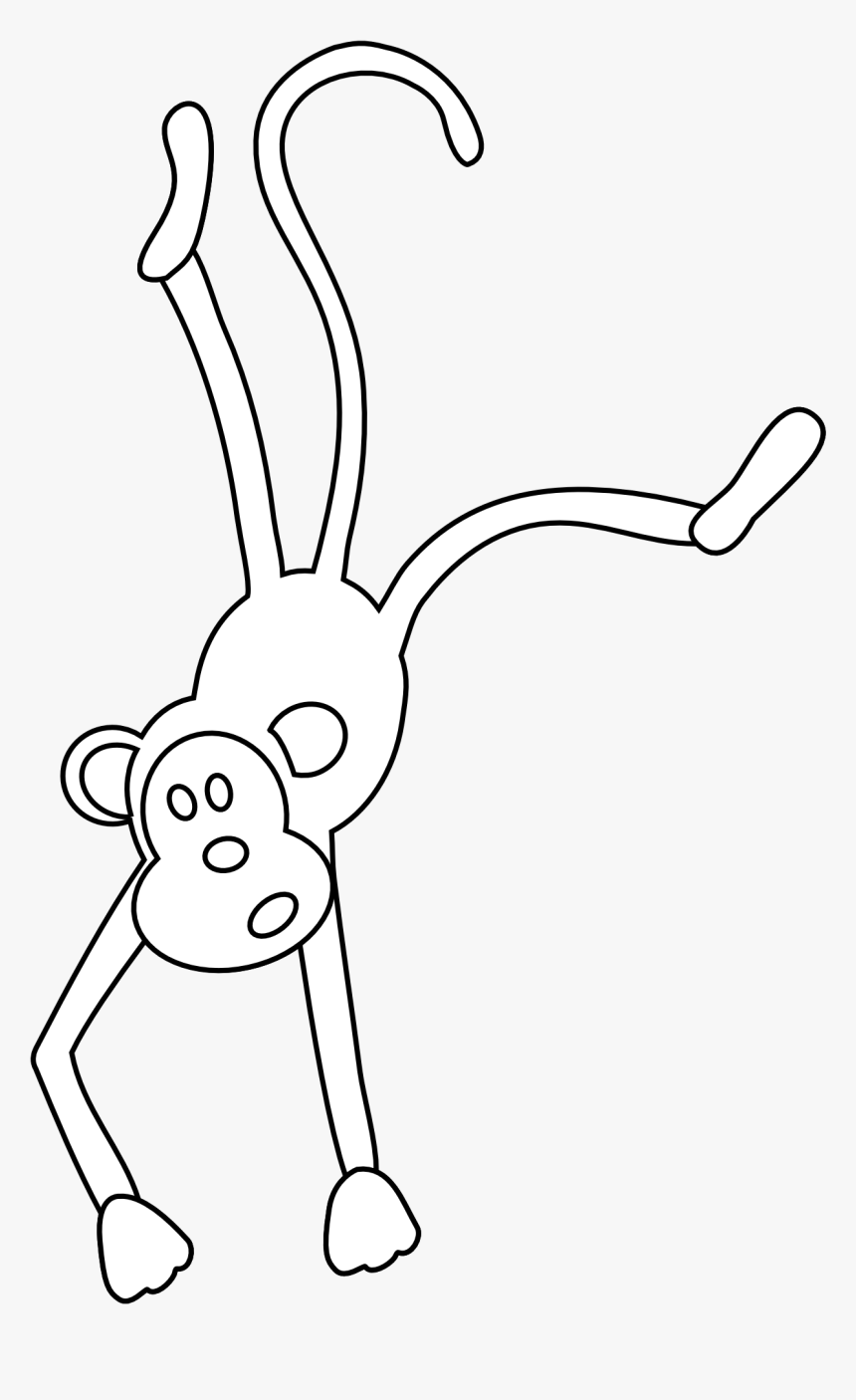 Monkey Black White Png, Transparent Png