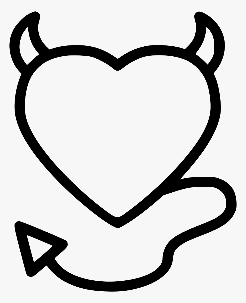 Devil Horns - Heart With Devil Horns, HD Png Download