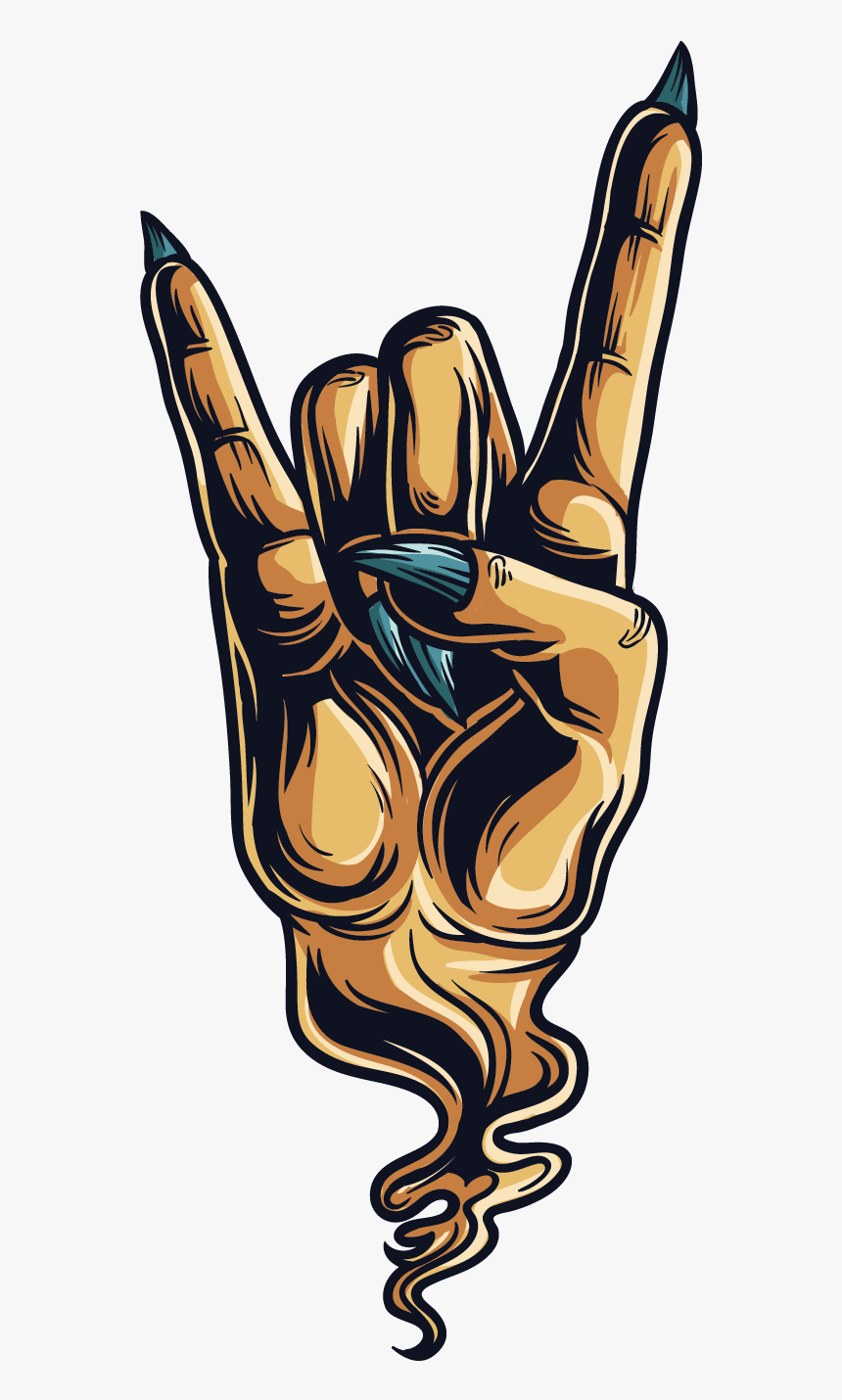 Sign Of The Horns Devil Hand Gesture Sticker Devil Horns Hand Png