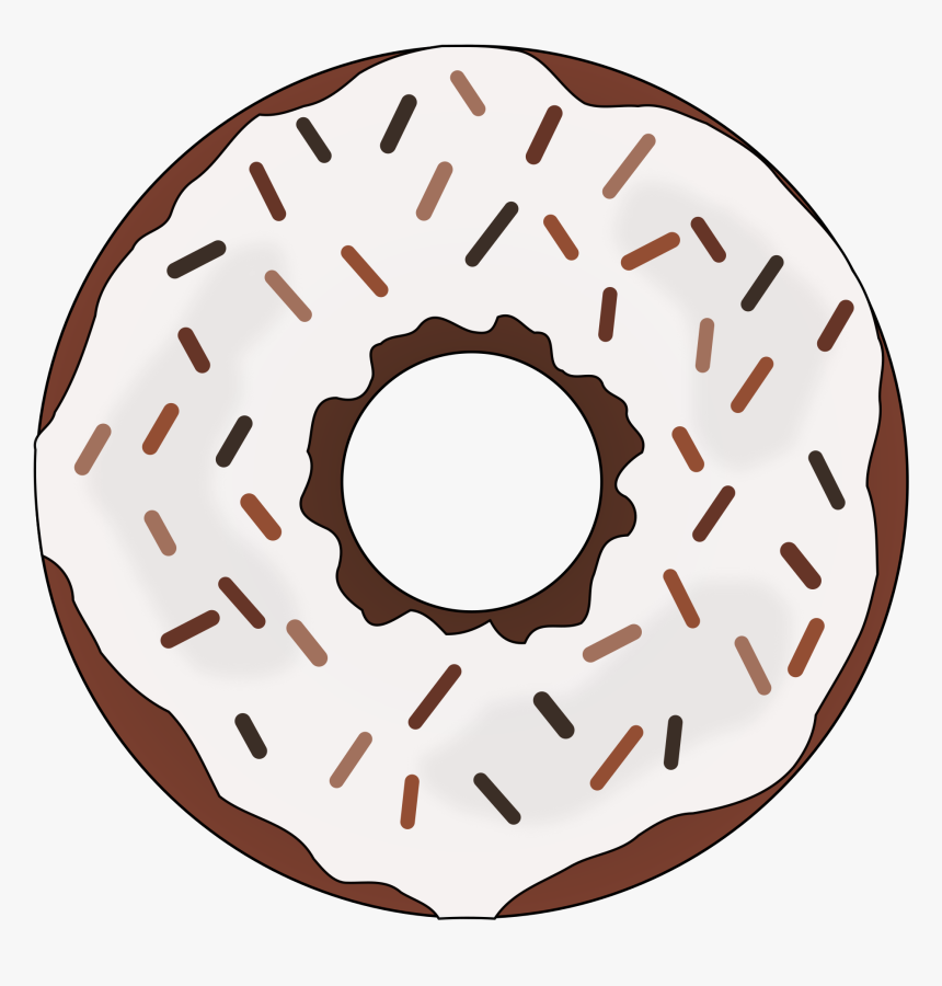 Brown Donut Clip Arts - Donut Clip Art Brown, HD Png Download