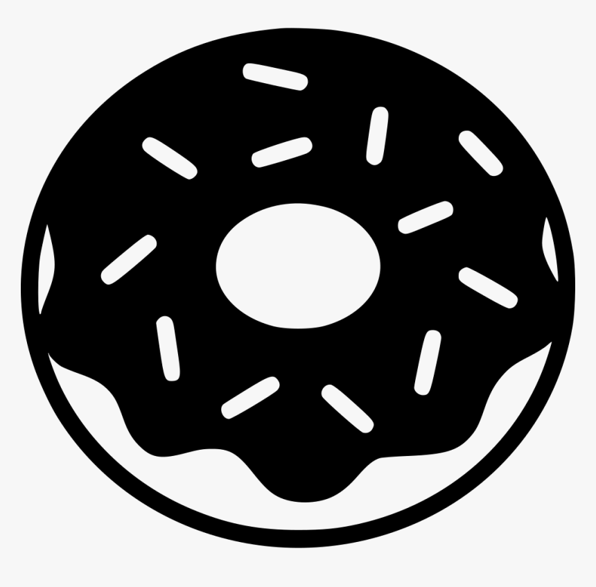 Donut - Donut Png Black And White, Transparent Png