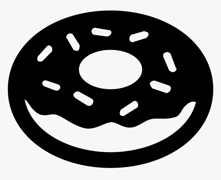 Doughnut Icon Free Download - Donut Vector Black And White, HD Png Download