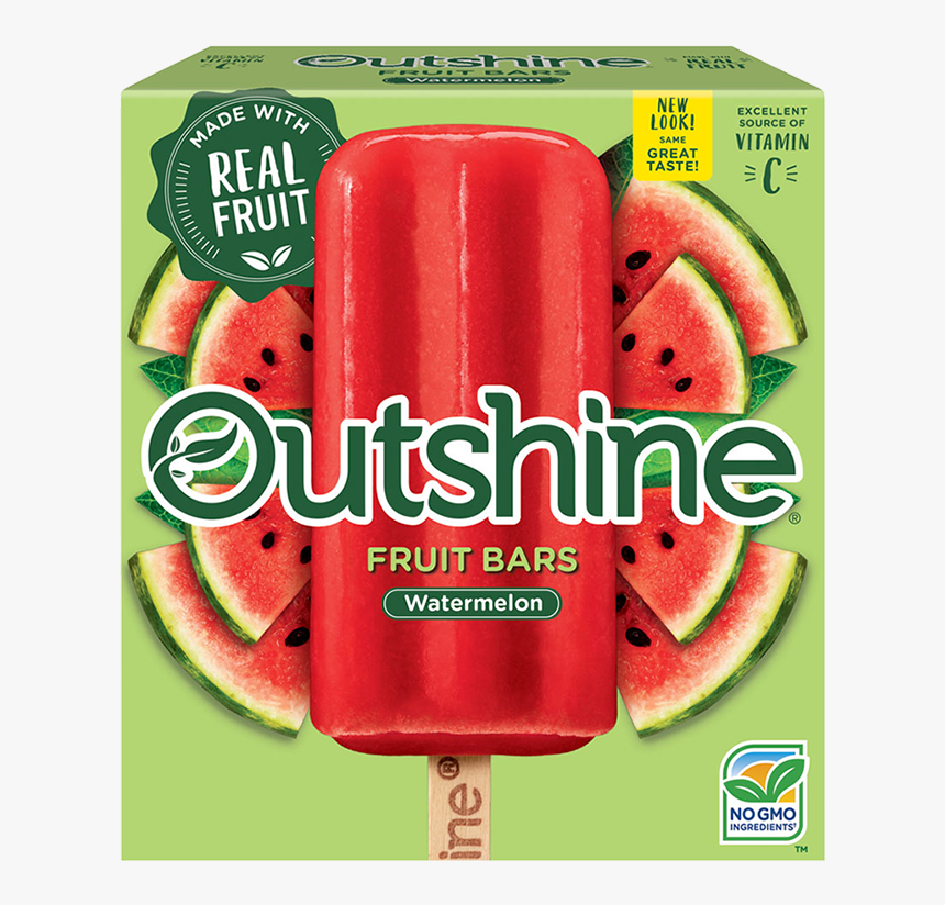 Outshine Watermelon Fruit Bars 6 Ct Box Outshine Popsicles, HD Png
