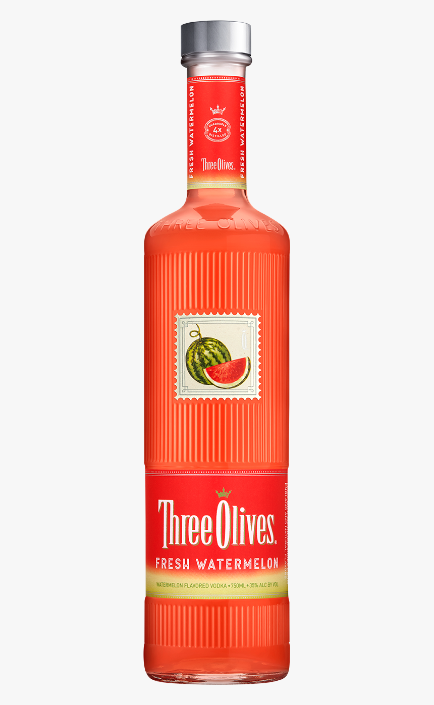 Three Olives Fresh Watermelon Vodka, HD Png Download