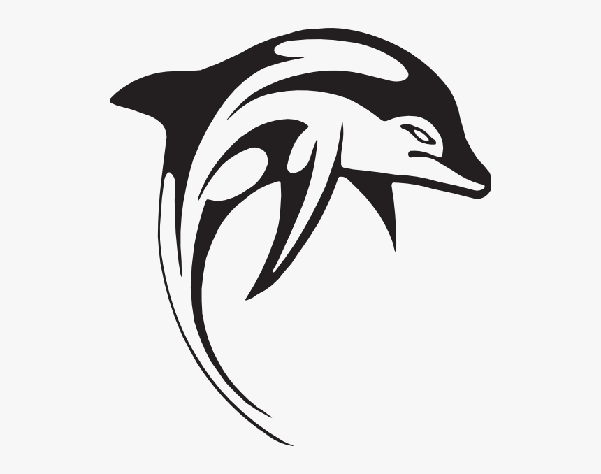 Bottlenose Dolphin Paper Decal Clip Art - Dolphin Tribal, HD Png Download