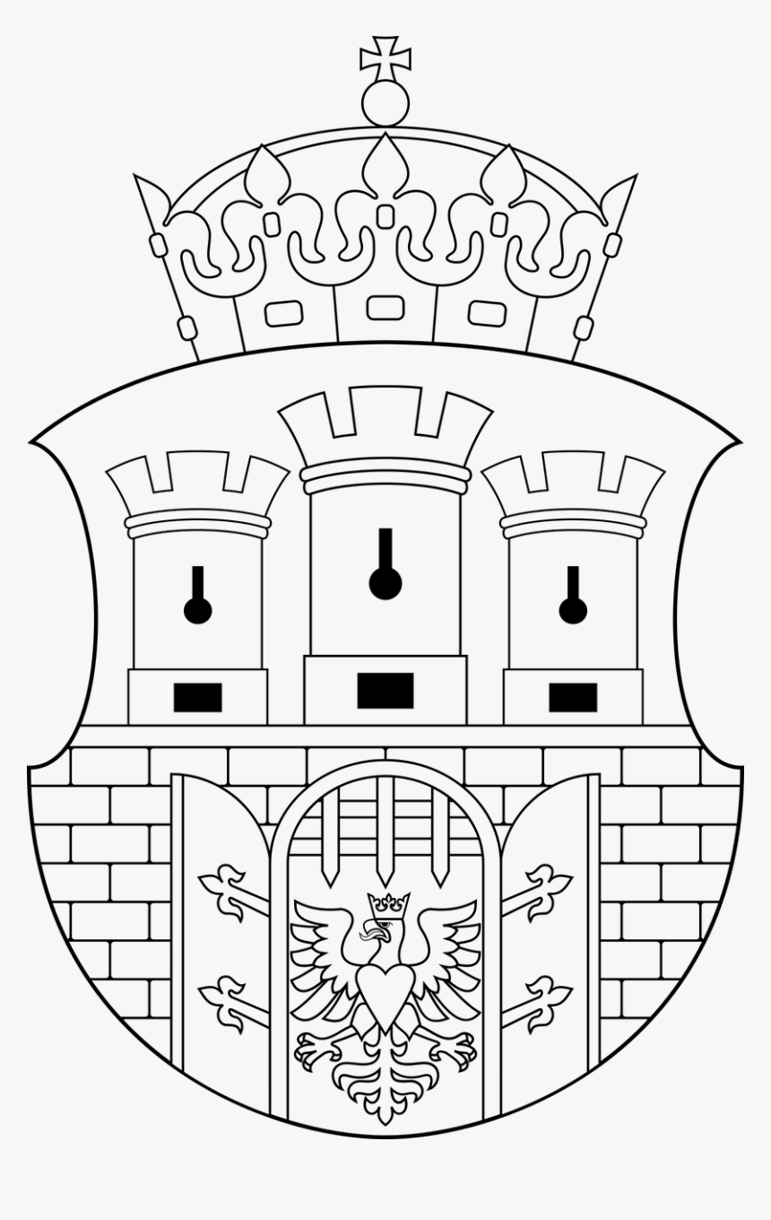 Herb Krakowa Czarno Biały, HD Png Download