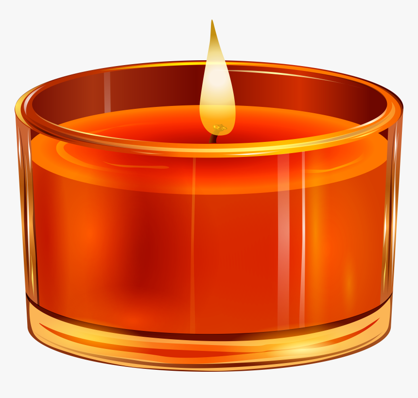 Red Cup Candle Png Clip Art, Transparent Png