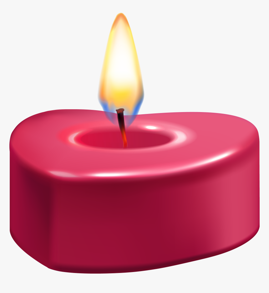 Heart Candle Png Clip Art, Transparent Png