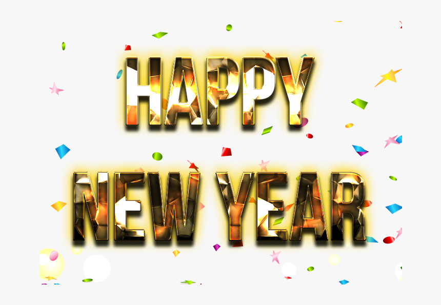 Happy New Year Word Png Picture - Happy New Year Word Png, Transparent Png