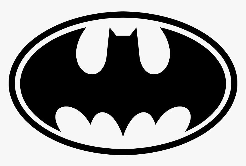 Free Batman Black And White Symbol, Download Free Clip - Batman Logo Black And White, HD Png Download