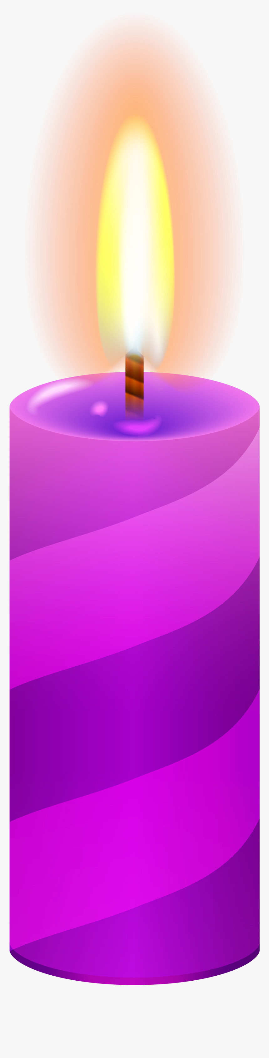 Purple Candle Clipart, HD Png Download
