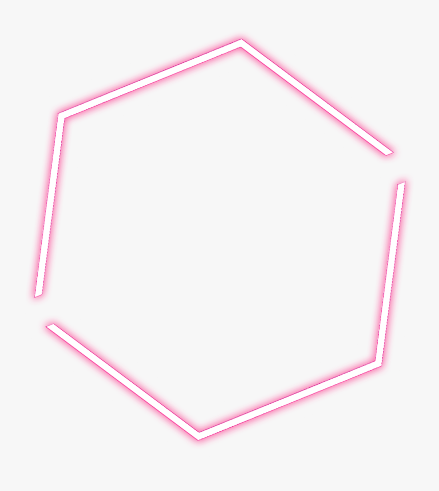 #neon #glow #effect #neoneffect #polygon #border #geometric, HD Png Download