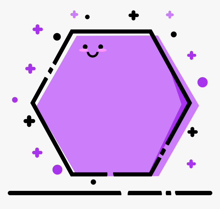 Transparent Hexagon - Hexagon Border Pink, HD Png Download