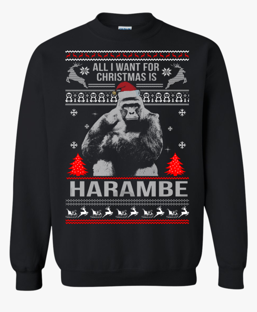 All I Want For Christmas Is Harambe Sweater, Long Sleeve - Dark Souls Christmas Sweater, HD Png Download
