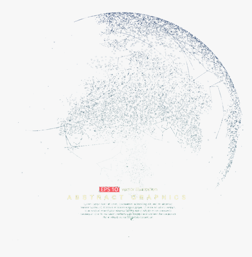 Abstraction Dotted Geometry Abstract Line Geometric - Sketch, HD Png Download