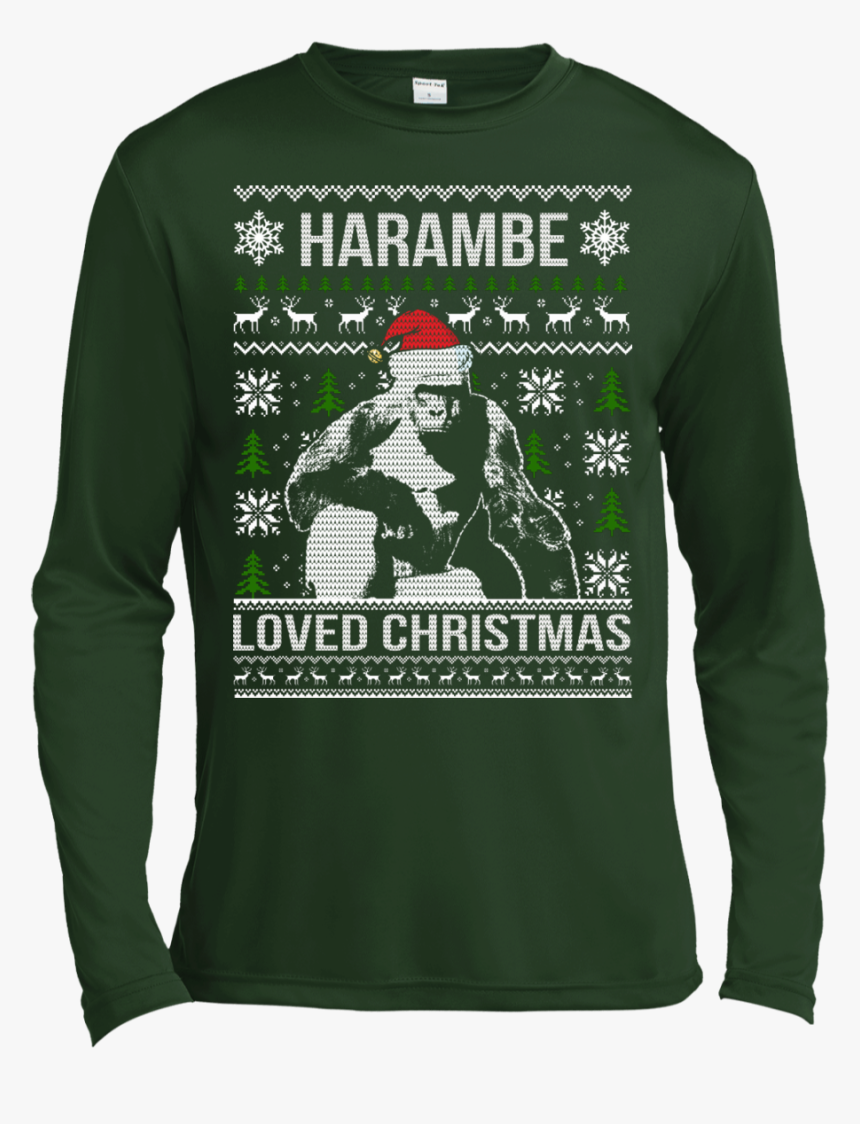 Harambe Loved Christmas Sweater, Shirt, Hoodie, HD Png Download