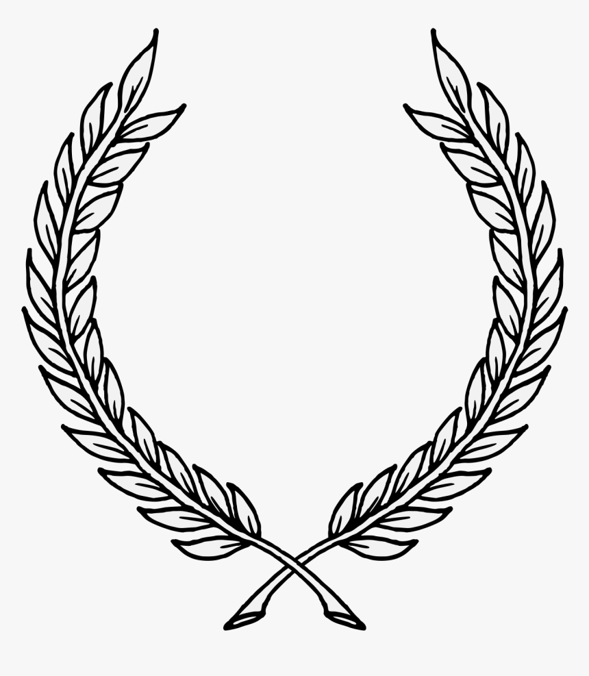 Traceable Heraldic Art Details - Laurel Wreath Drawing, HD Png Download