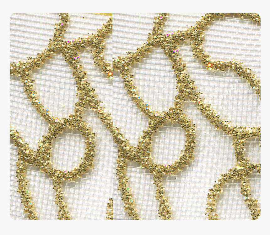 91 Gold Glitter Flesh Mesh - Cross-stitch, HD Png Download