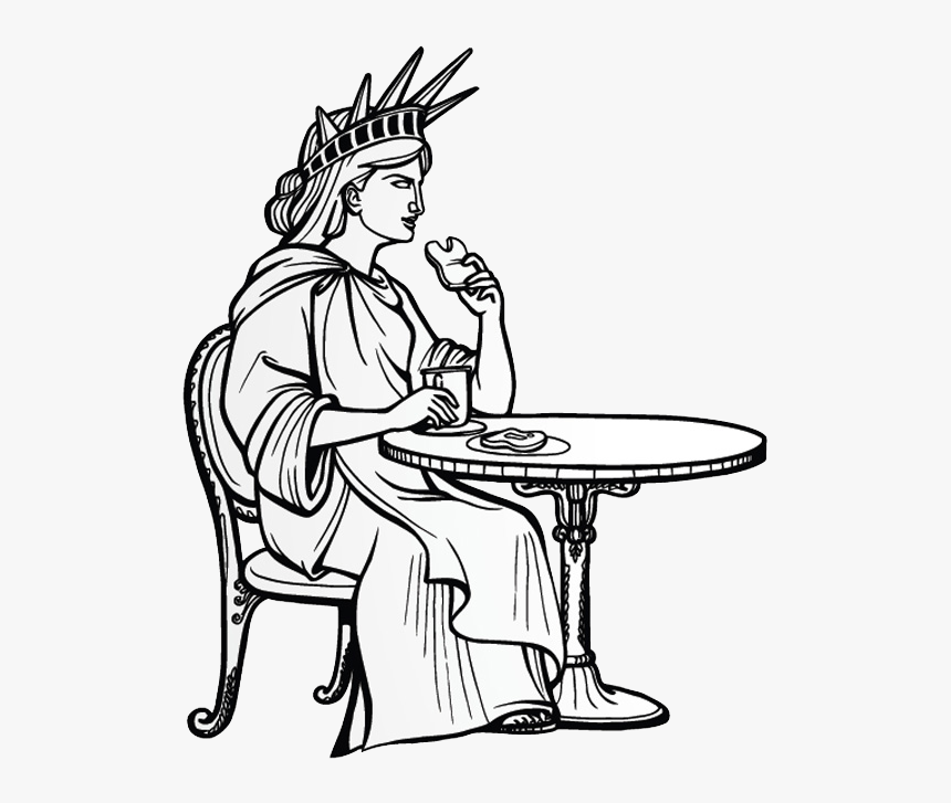 Picture Freeuse Library Of Liberty Illustration To - Liberty Statue Illustration, HD Png Download